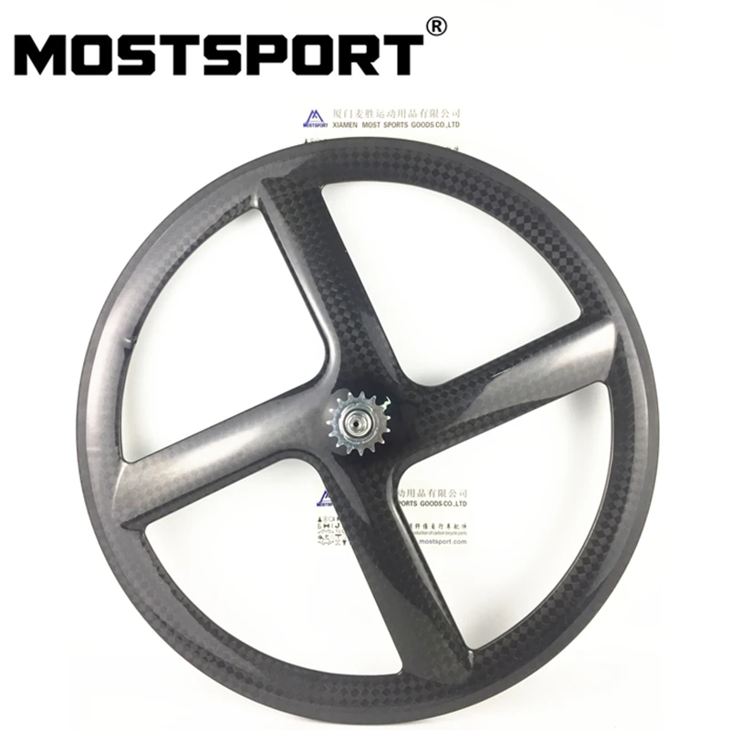 MOSTSPORT 700C Clincher Four карбоновые колеса со спицами для фиксированной