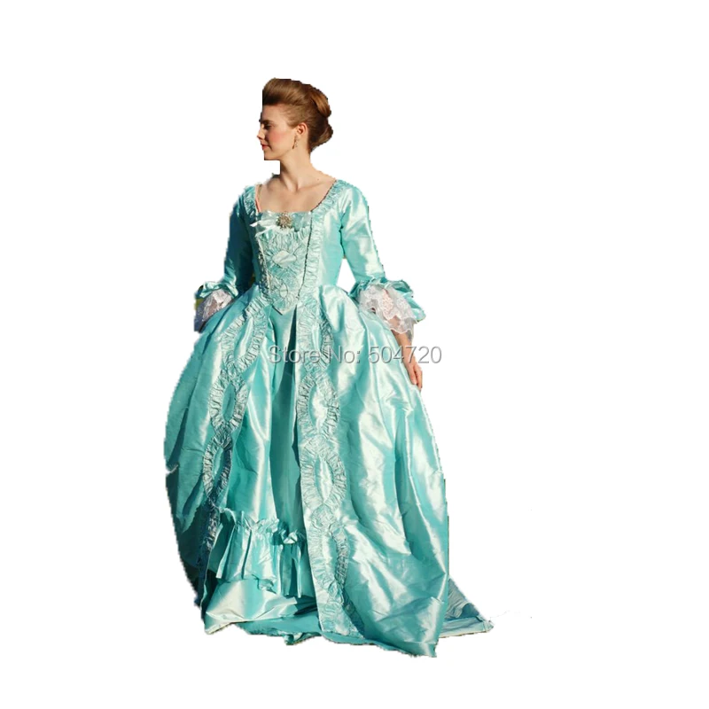 Индивидуальный дизайн! Gray Duchess Queen Marie Antoinette маскарадное платье для театра Военном