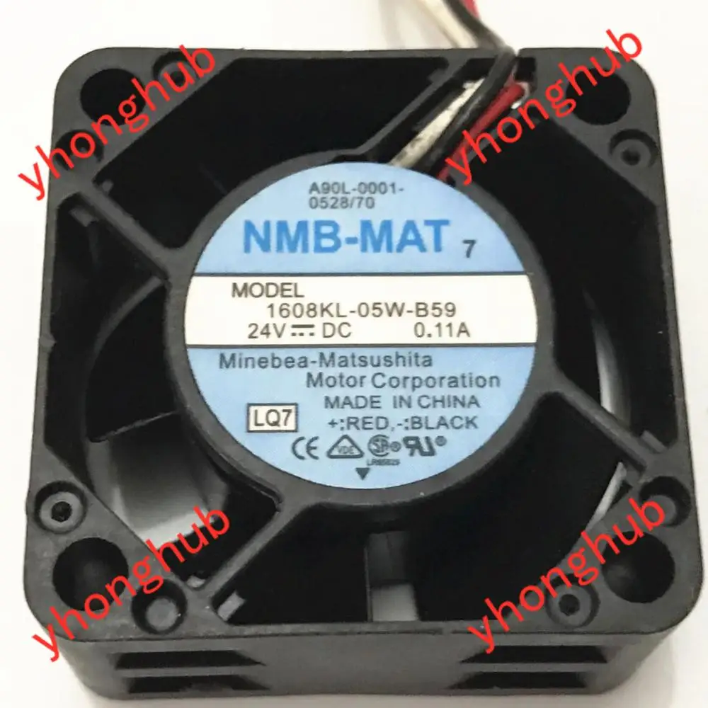NMB MAT 1608KL 05W B59 LQ7 Сервер охлаждающий вентилятор DC 24V 0.11A 40x40x20mm|square fan|server fan80mm fan |