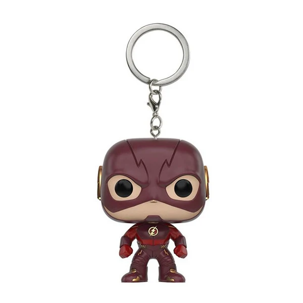 Flash Брелок с героями Marvel брелок с Железным человеком милый автомобильный брелок DC Comics брелок с Бэтменом для ключей - Цвет: Flash