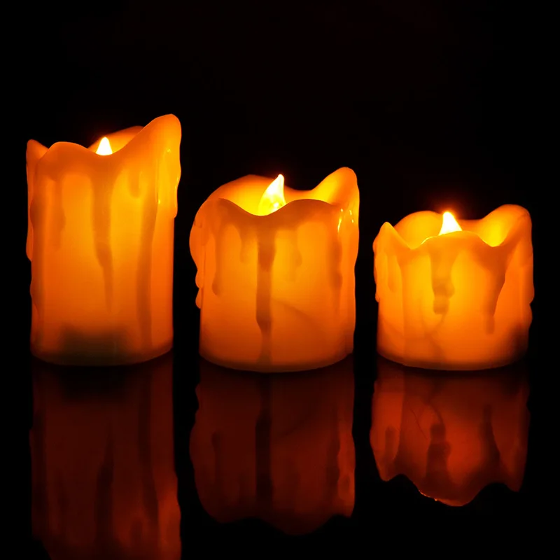 Желтая свеча. Светодиодные столовые свечи. Красный желтый свечи