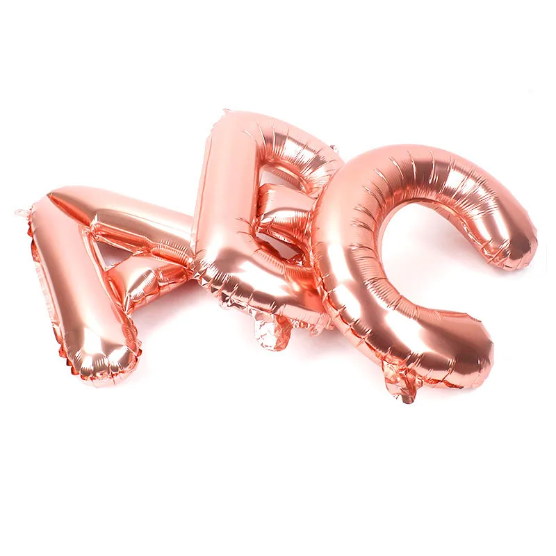 16 дюймов розовое золото вечерние A Z письмо Фольга воздушный шар воздушные шары