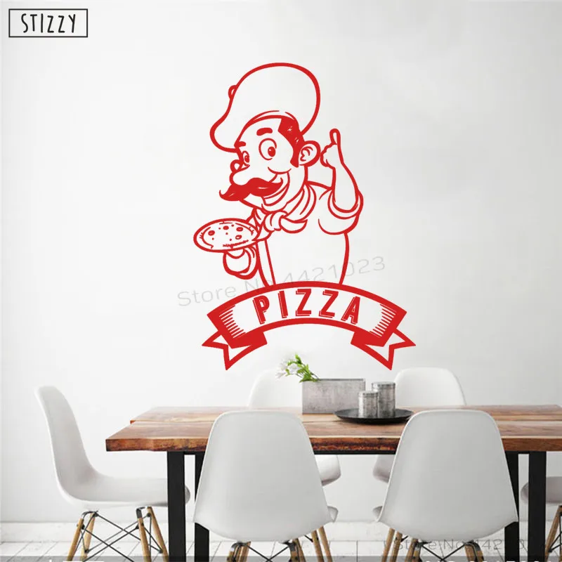 STIZZY Термоаппликации для кухни на стену с логотипом шеф повара пиццы виниловые