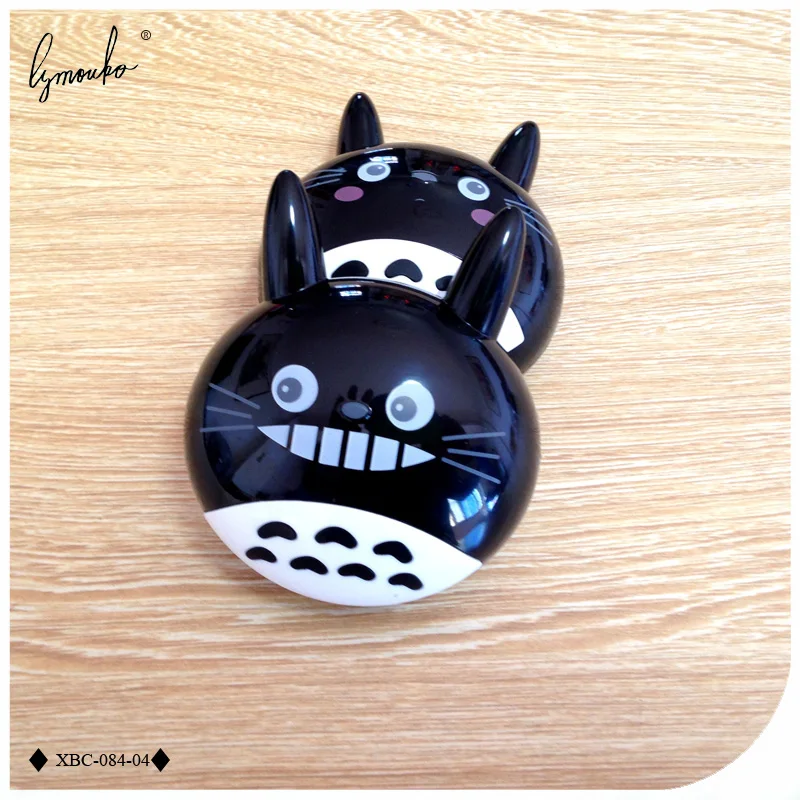 Lymouko Лидер продаж черный мультяшный neighter Totoro с зеркалом кейс для контактных линз