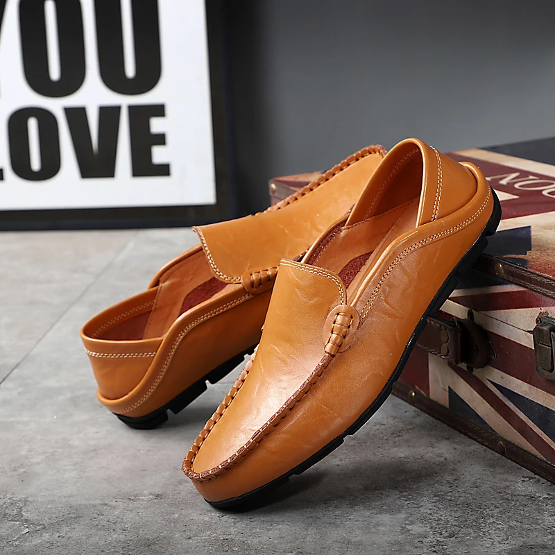 2019 New High Quality Leather Shoes Hot Men Comfortable Outdoor Non-slip Fashion Breathable Casual Walking | Обувь