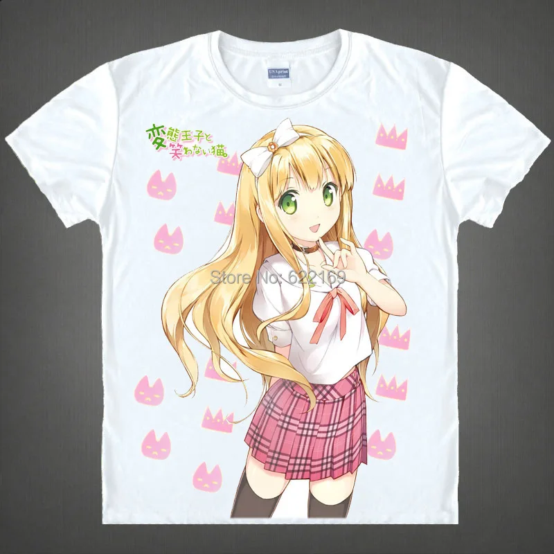 Хентай принц Стоуни Кот Azusa Azuki футболка Костюмы для косплея Для мужчин из