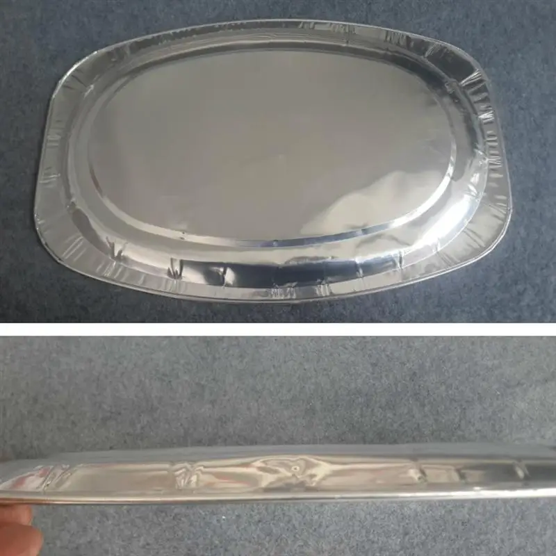 20 шт одноразовые овальные сервировочные тарелки алюминиевая фольга поднос блюда