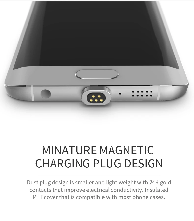 Магнитный зарядный кабель WSKEN Mini 2 usb type C Micro USB для быстрой зарядки samsung galaxy S9 S8 huawei для iPhone USB-C