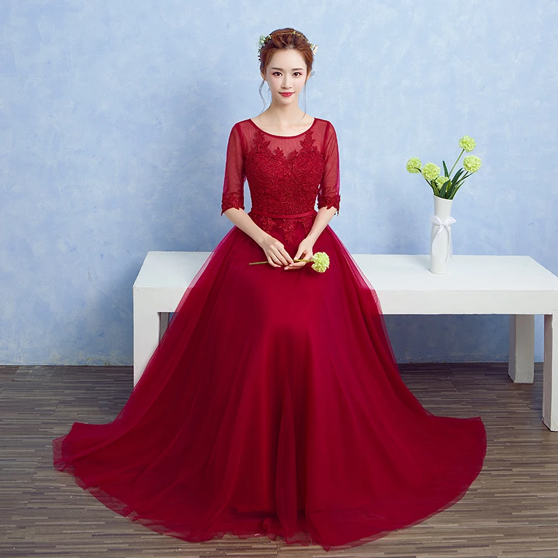Женское вечернее платье до пола SSYFashion длинное кружевное платье-трапеция с