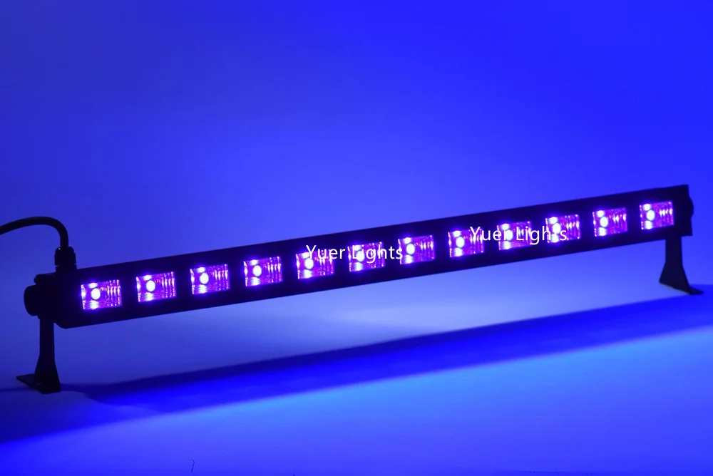 Светильник с ультрафиолетовыми лампами UV Stage Lights 12X3W Violet Led Bar Laser Projection Lighting Party Club Disco Light For Christmas Holiday Effect on.