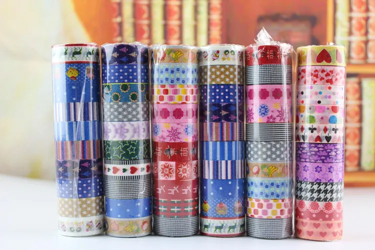 10 шт./лот канцелярский мультяшный скотч цветные Мультяшные наклейки оптом DIY