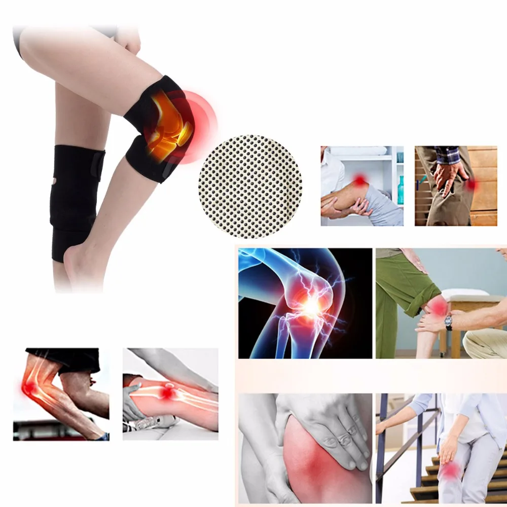 Beli 20 Pcs Adjustable Turmalin Diri Penghangat Ruangan Pengunjung Berkualitas Tinggi Kain Terapi Magnet Dukungan Lutut Turmalin