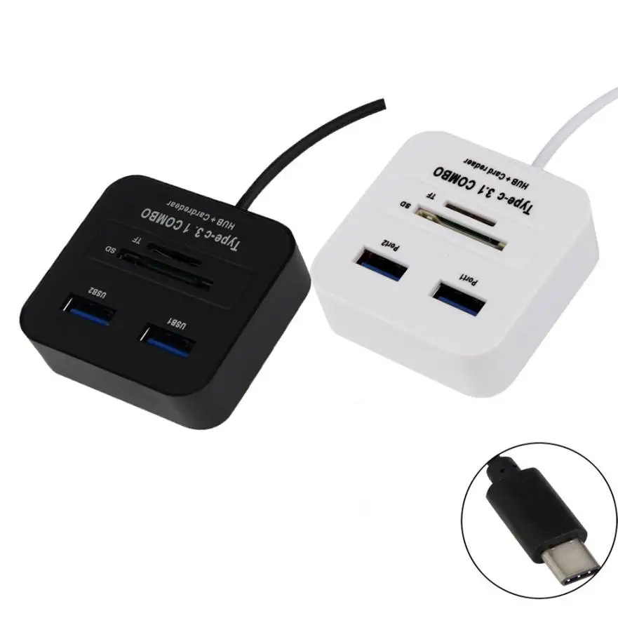 Binmer Прямая поставка USB 3 1 Тип C несколько 2 порта концентратор и устройство для