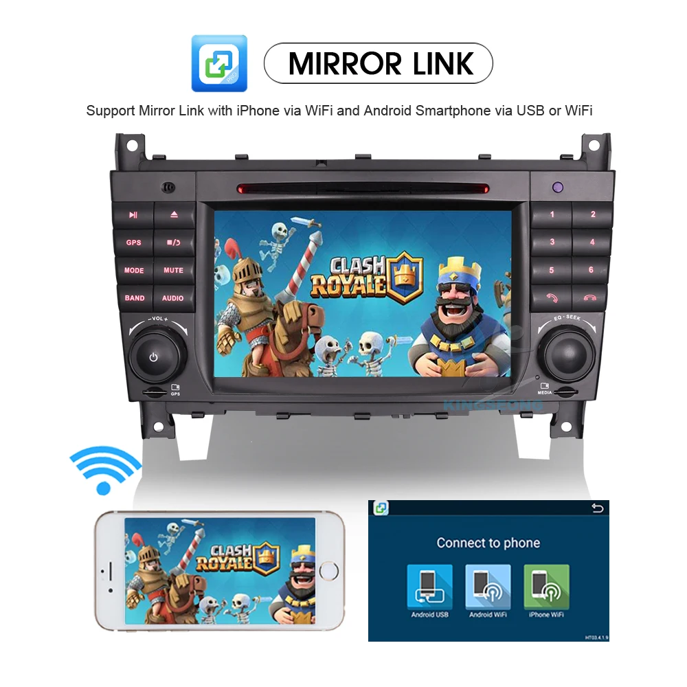 7 &quotAndroid 7.1.2 Авторадио автомобильный DVD CD плеер GPS навигация для Mercedes Benz c класс W203