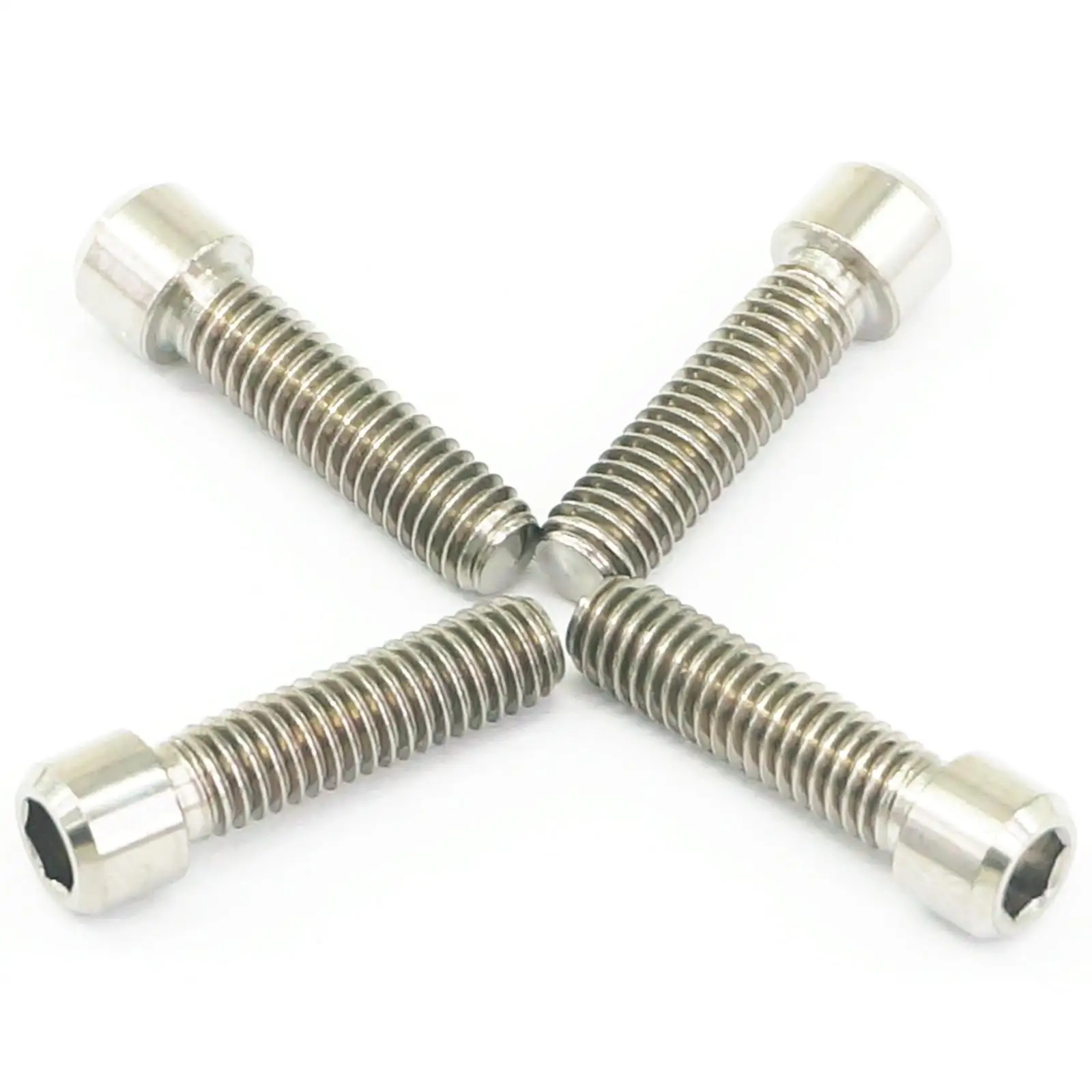 

4 PCS M4x15mm Ti GR5 Titanium Bolts Screws For Bike Derailleur