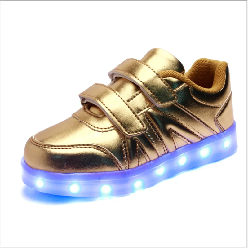 Kids Light Shoes USB Charger Glowing Sneakers Basket Led Children Lighting Boys Girls illuminated krasovki Sneaker | Детская одежда и