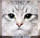 Украшения в виде животных, милая кошка с принтом, котенок, портретная картина, милая дизайнерская оконная занавеска с животными для гостиной, детской комнаты