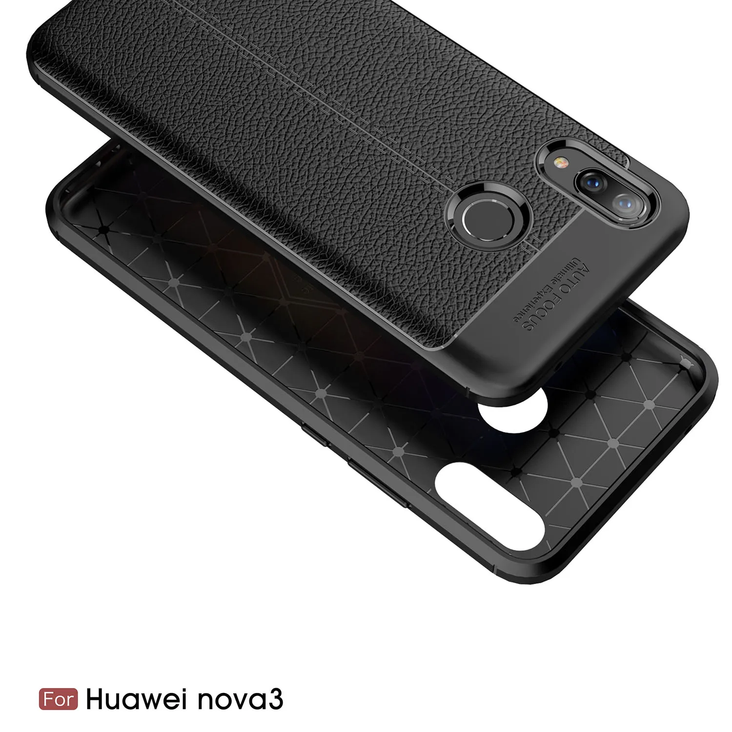 Чехол для телефона Huawei Nova 3 чехол 6 дюйма мягкий силиконовый кожаный с узором Личи