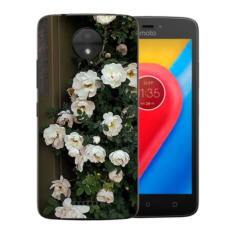5 0 дюйма для Motorola Moto C Plus чехол телефона с цветущим узором ТПУ силиконовый XT1723 XT1724