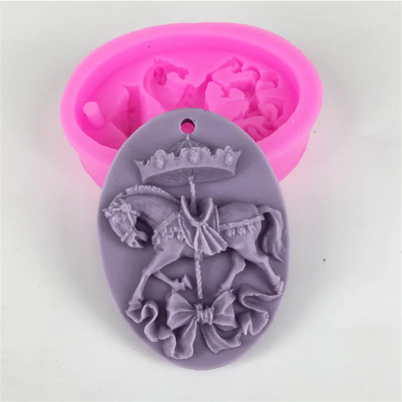 3D DIY Форма лошади мыло силиконовая форма помадка формы торта Шоколадные конфеты