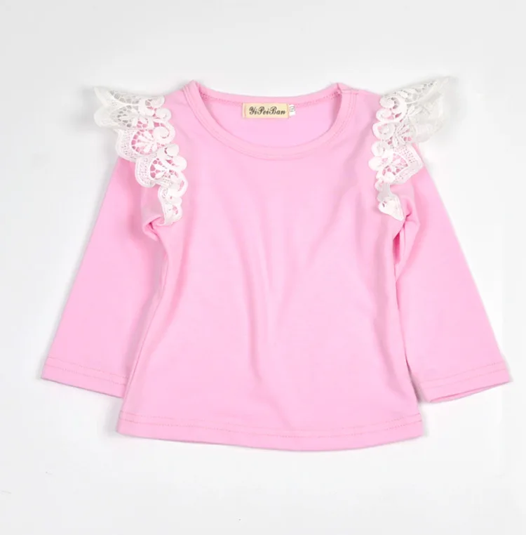 Детские футболки для девочек одежда 4 цвета розовый/черный/белый/полосатый