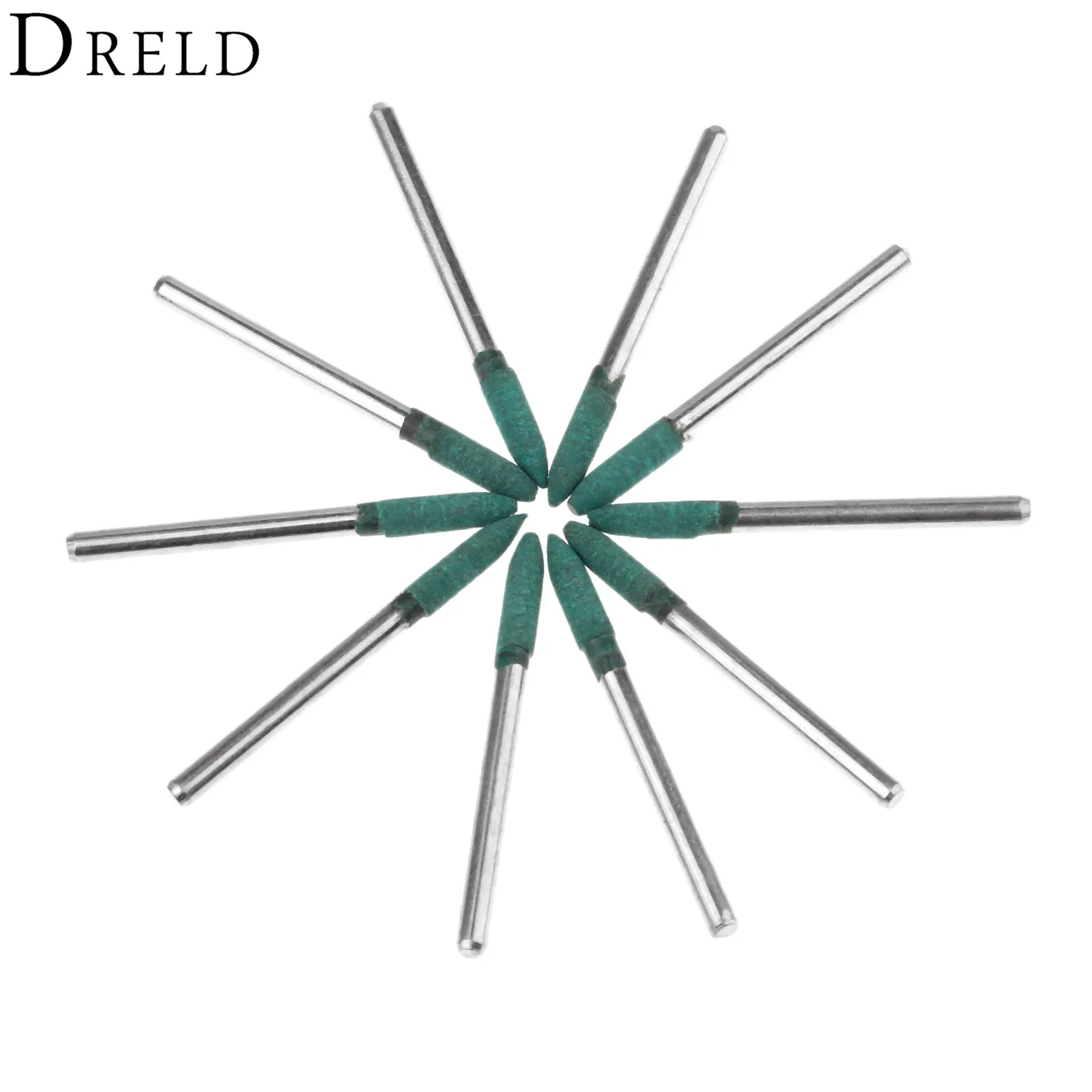 DRELD 10 шт. Dremel аксессуары 4 мм резиновая Шлифовальная головка металлическая поверхность плесень Полировочный диск для роторного инструмента 3 мм хвостовик
