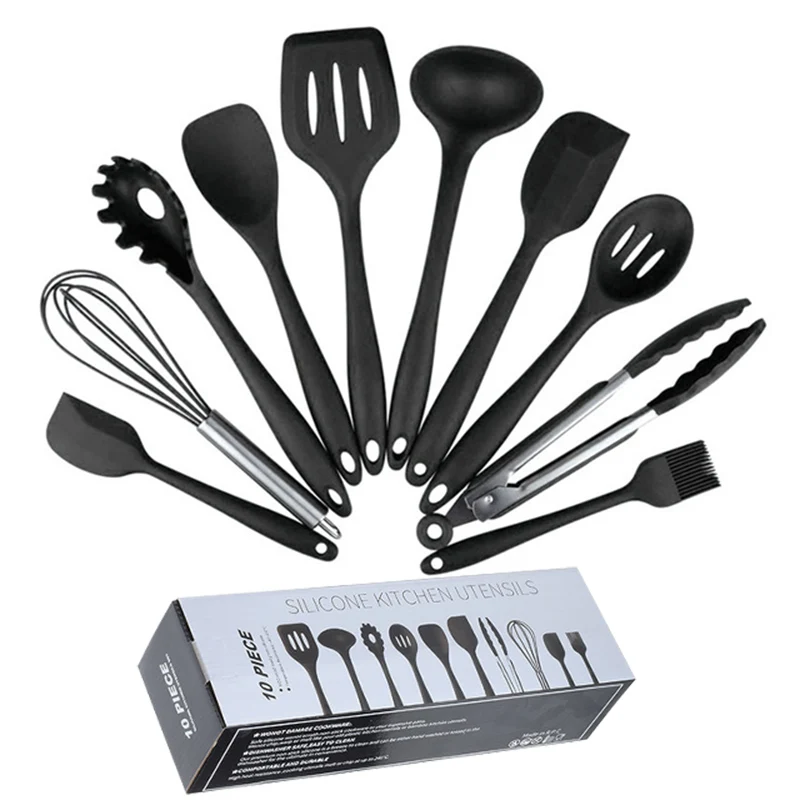 10 шт. набор кухонных принадлежностей инструмент силиконовый шпатель Тернер