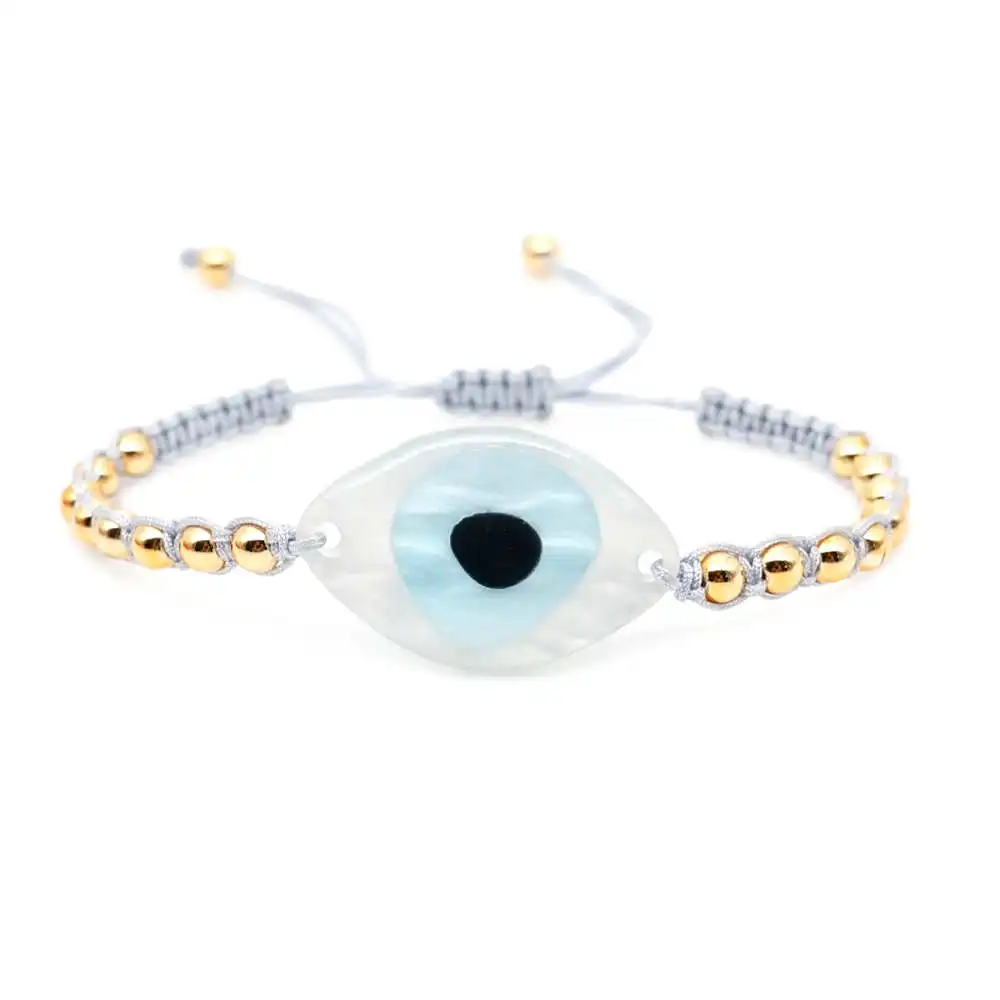 Go2boho сглаза браслет для женщин Perles MIYUKI Браслеты Lucky ювелирные изделия ручной работы высокое качество золотая пластина Японии пластиковые бусины - Окраска металла: B-B190043F