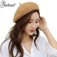 yarbuu 2018 new wool cashmere beret female winter hats for women lady girl berets hat female bone tocas painter hat