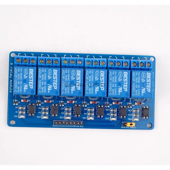 1 шт. Буле 6-канальный 12 В релейный модуль оптическое реле связи для Arduino |