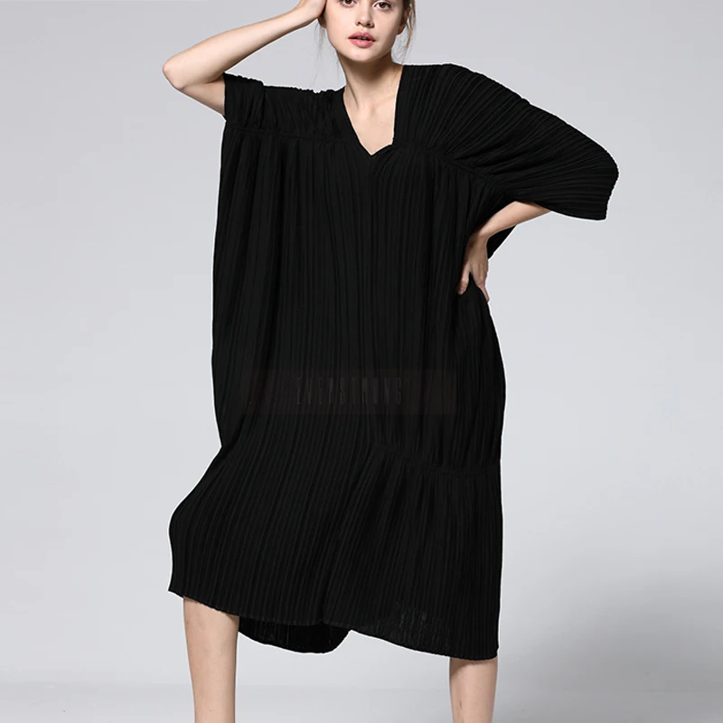 Changpleat 2019 весенне-летний свободный крой женское платье Miyak зимняя обувь со