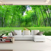 large murals 3d tv background wall living room three dimensional bamboo forest path personality wallpaper bedroom bamboo pattern