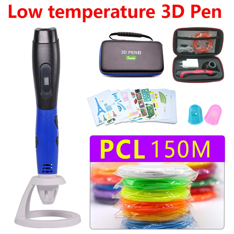 Низкая Температура 3d Ручка принтер с 1 75 мм pcl нить USB источник питания DC 5V 2A