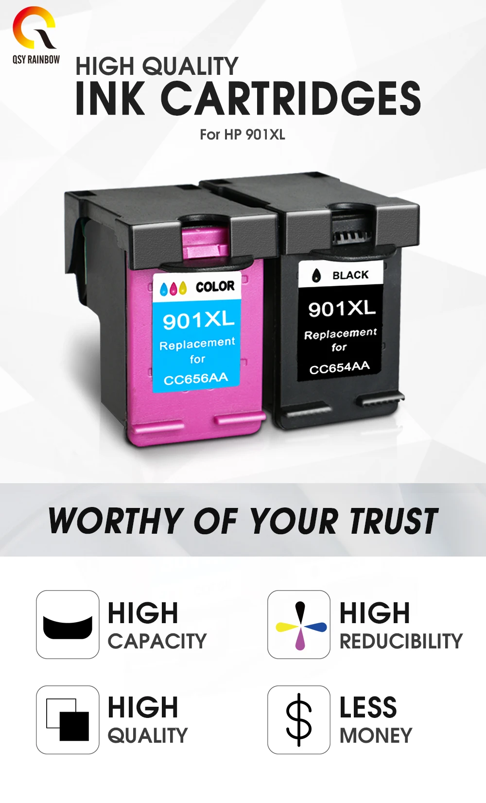 CMYK Supplies совместимый чернильный картридж Замена для hp 901 hp 901xl 4500 J4580 J4550 J4540 4500 J4680 J4524 J4535 J4585 J4624