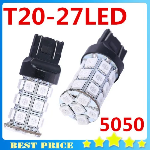 T20 27 SMD 5050 светодиодный стоп сигнал для автомобиля задний светильник лампы WY21W W21
