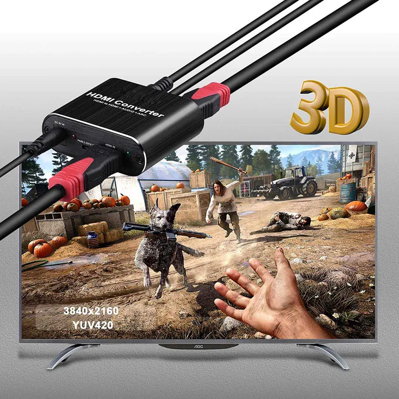 Совместим с HDMI 2 0 аудио экстрактор 5 1 ARC сплиттер к оптический TOSLINK SPDIF |