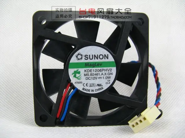 KDE1206PHV2, 12 В, 1,0 Вт, 6 см, 6015 дюйма, 60x60x15 мм, 6x6x1,5 см