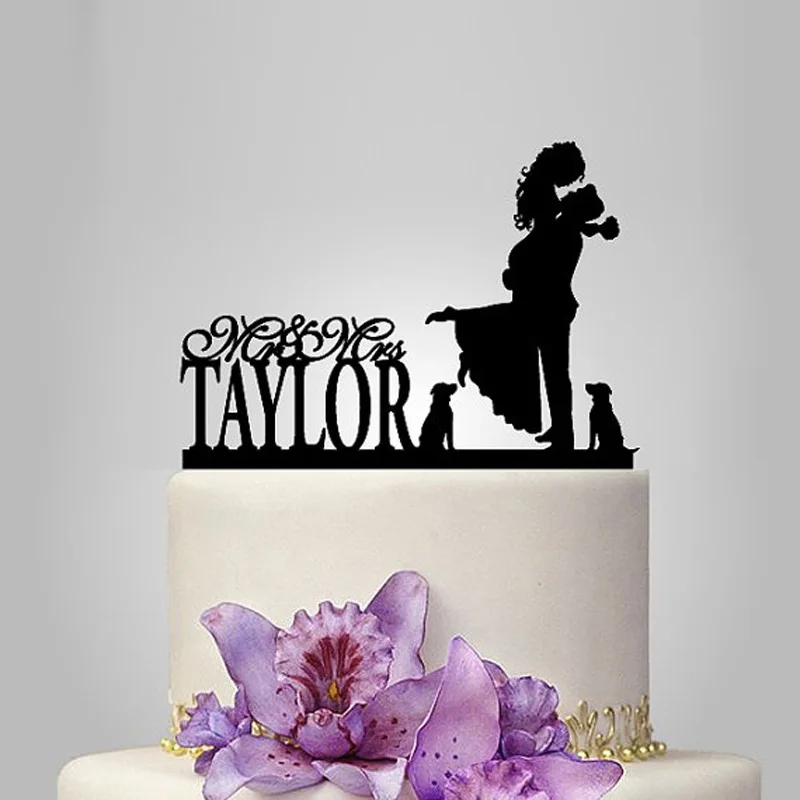 2017 настоящие недорогие Персонализированные Акриловые парные топперы с 2