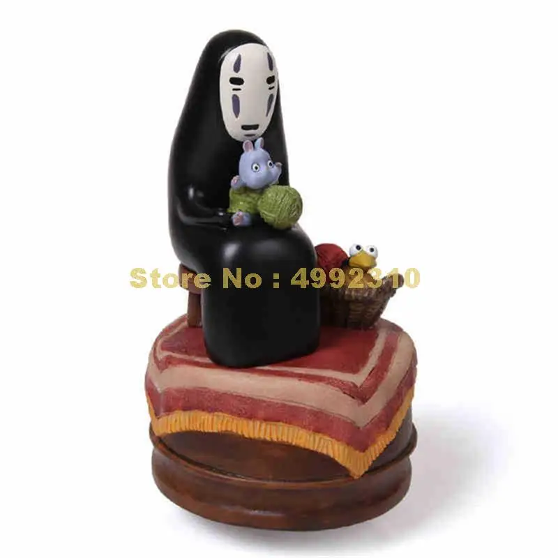 Аниме миядзаки хаяо музыкальная шкатулка без лица с призраком пвх экшн фигурка