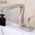 Смеситель для раковины XOXO, черный латунный Смеситель для горячей и холодной воды с одной ручкой, смеситель для раковины в ванную комнату, смеситель для раковины 21035