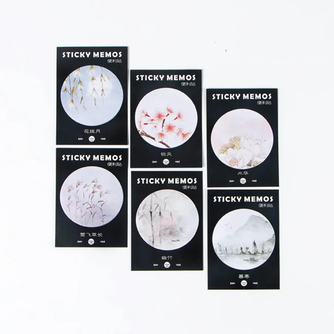 

1Pcs/set Creative Twelve months old Memo Pad Sticky Notes School Supply Bookmark Label