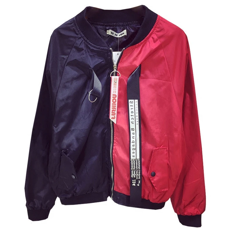 Куртка женская черная и красная повседневная 2019|bomber jacket for women|harajuku jacketjacket women |