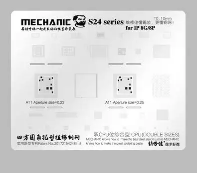 Механика BGA трафарет для iPhone 5/5S/6 Plus/7/7Plus/8/8P/X/XS/XR/Макс Шаблон IC законсервированное