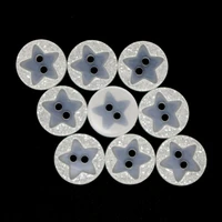50pcs resin buttons 2 holes pearl round star button scrapbooking sewing accessories craft bottoni botoes js9032 12 5mm