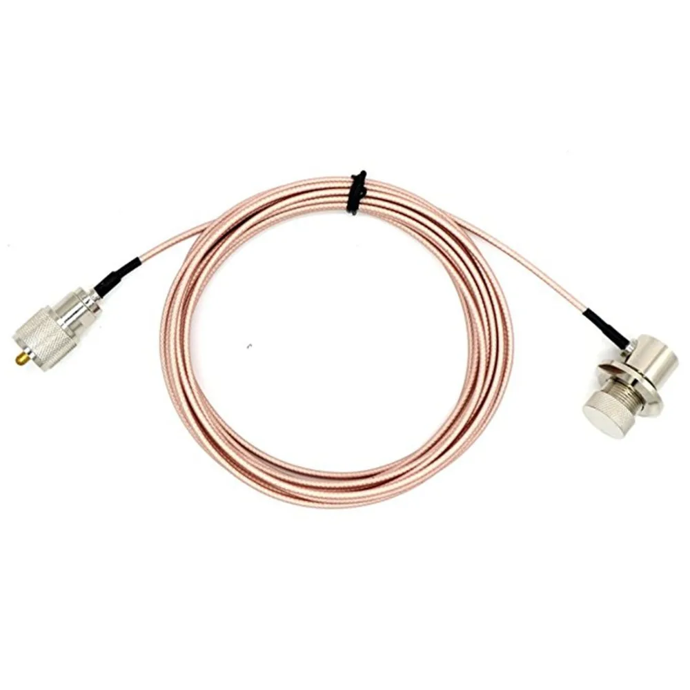 Розовый 5 метров 316 коаксиальный кабель UHF/PL 259 штекер гнездо для QYT YAESU ICOM KENWOOD