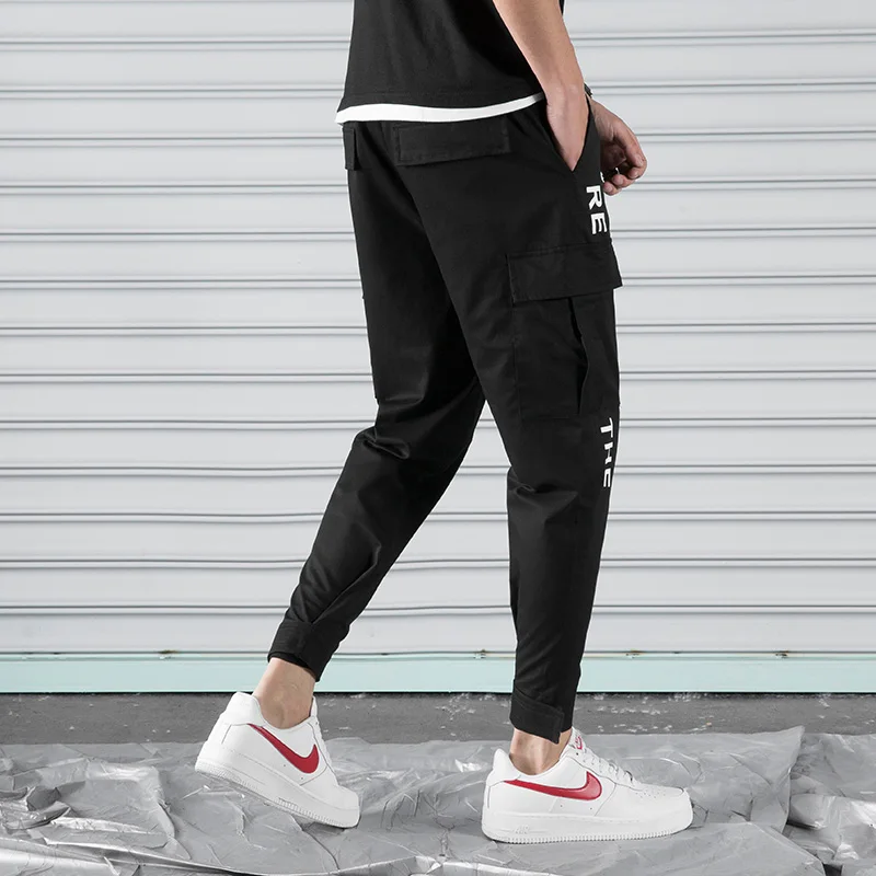Летние мужские брюки карго уличная Мужская модная шаровары jogger спортивные