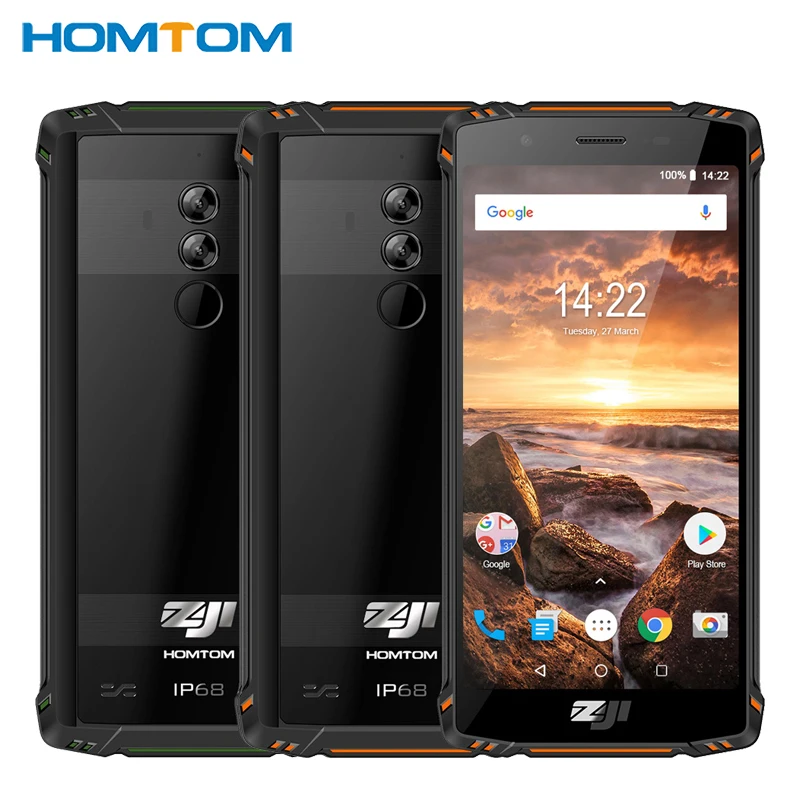 HOMTOM зоджи Z9 водонепроницаемый мобильный телефон с IP68 5 7 дюймов 6 ГБ Оперативная