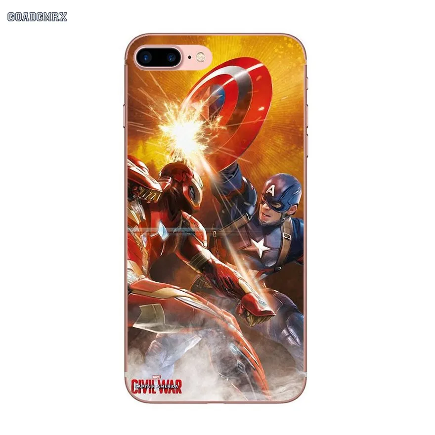 For Samsung Galaxy J3 J5 J7 A3 A5 A7 2015 2016 2017 Note 3 4 5 8 Captain America Civil War Movie Soft Transparent Shell Covers | Мобильные