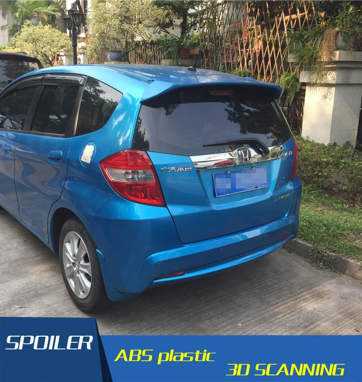 Для Honda Jazz Fit спойлер высокое качество абс материал заднее крыло праймер цвет задний спойлер для Honda Fit B спойлер 2008-2013