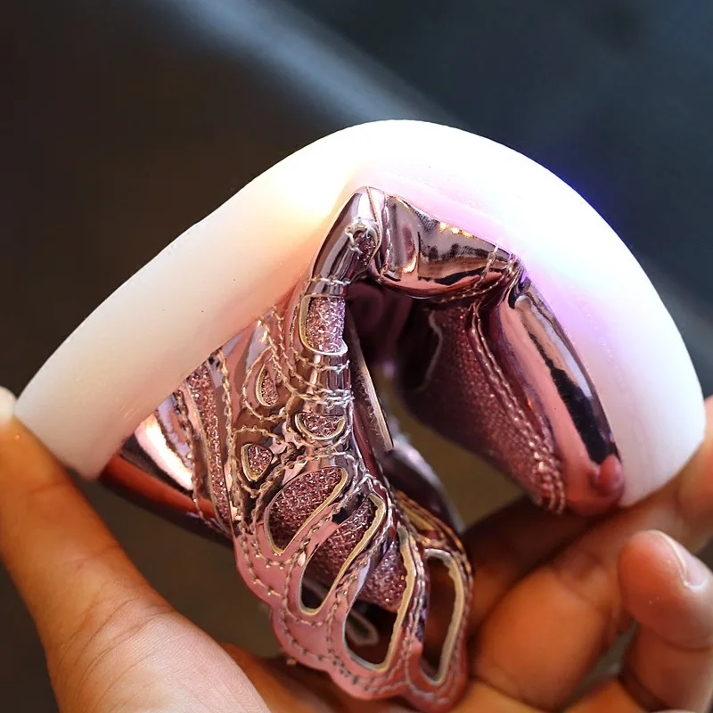 Children Shoes With Light 2018 Fashion Glowing Sneakers Boys Little Girls Wings Canvas Flats Spring Kids Up |
